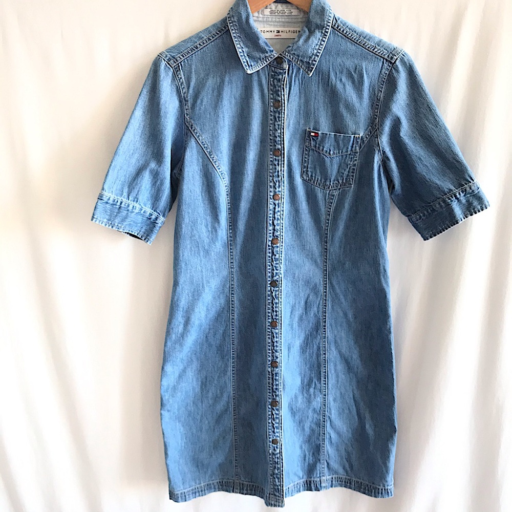 Tommy Hilfiger denim button down/up vintage dress